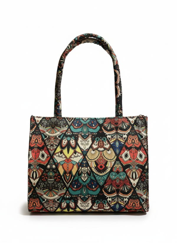 Women’s Multicolor Ethnic Printed Fabric Handbag | Stylish Tote Bag for Office, College & Daily Use