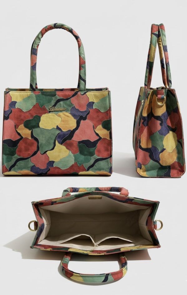 Women’s Printed Tote Handbag | Multicolor Stylish Shoulder Bag for Office, College & Daily Use