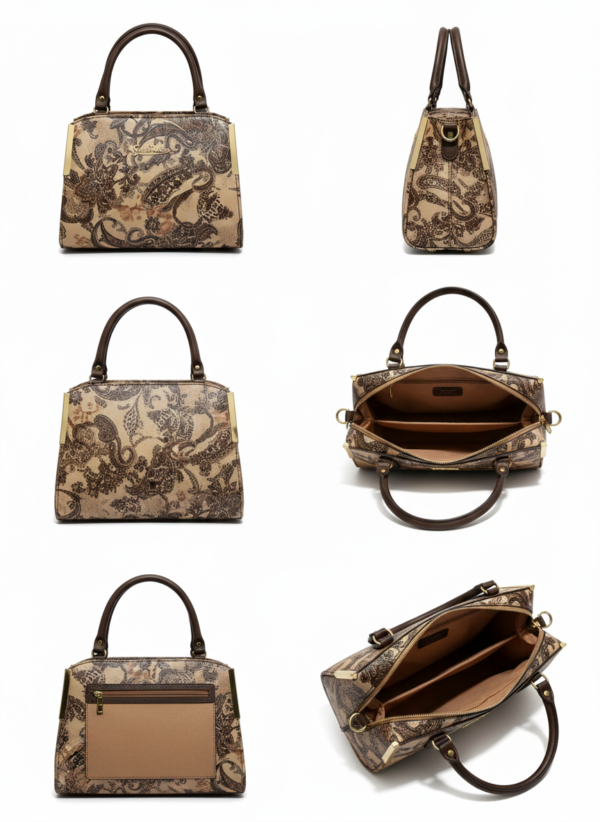 sign3b6 Women’s Printed Handbag | Elegant Designer Handbag for Ladies | Premium PU Leather Tote Bag for Office, Party & Daily Use